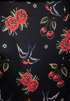 Damen Swingkleid "cherries & roses" in Black – Swingkleid von Queen Kerosin - Ansicht 6