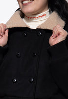 Damen Vintage jacket with teddy collar in Black – Jacke von Queen Kerosin - Ansicht 4