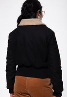 Damen Vintage jacket with teddy collar in Black – Jacke von Queen Kerosin - Ansicht 2