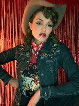 Denim Jeansjacke im Western - Style Jeansjacken von Queen Kerosin