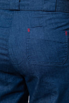 Queen Kerosin - Denim Jumpsuit mit Vintage Backprint «Gearhead»