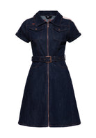 Denim Kleid 'Racing Queen' in Dunkelblau Kleider von Queen Kerosin