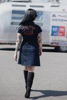 Denim Kleid 'Racing Queen' in Dunkelblau Kleider von Queen Kerosin