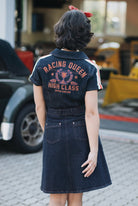 Denim Kleid 'Racing Queen' in Dunkelblau Kleider von Queen Kerosin