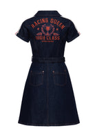 Denim Kleid 'Racing Queen' in Dunkelblau Kleider von Queen Kerosin