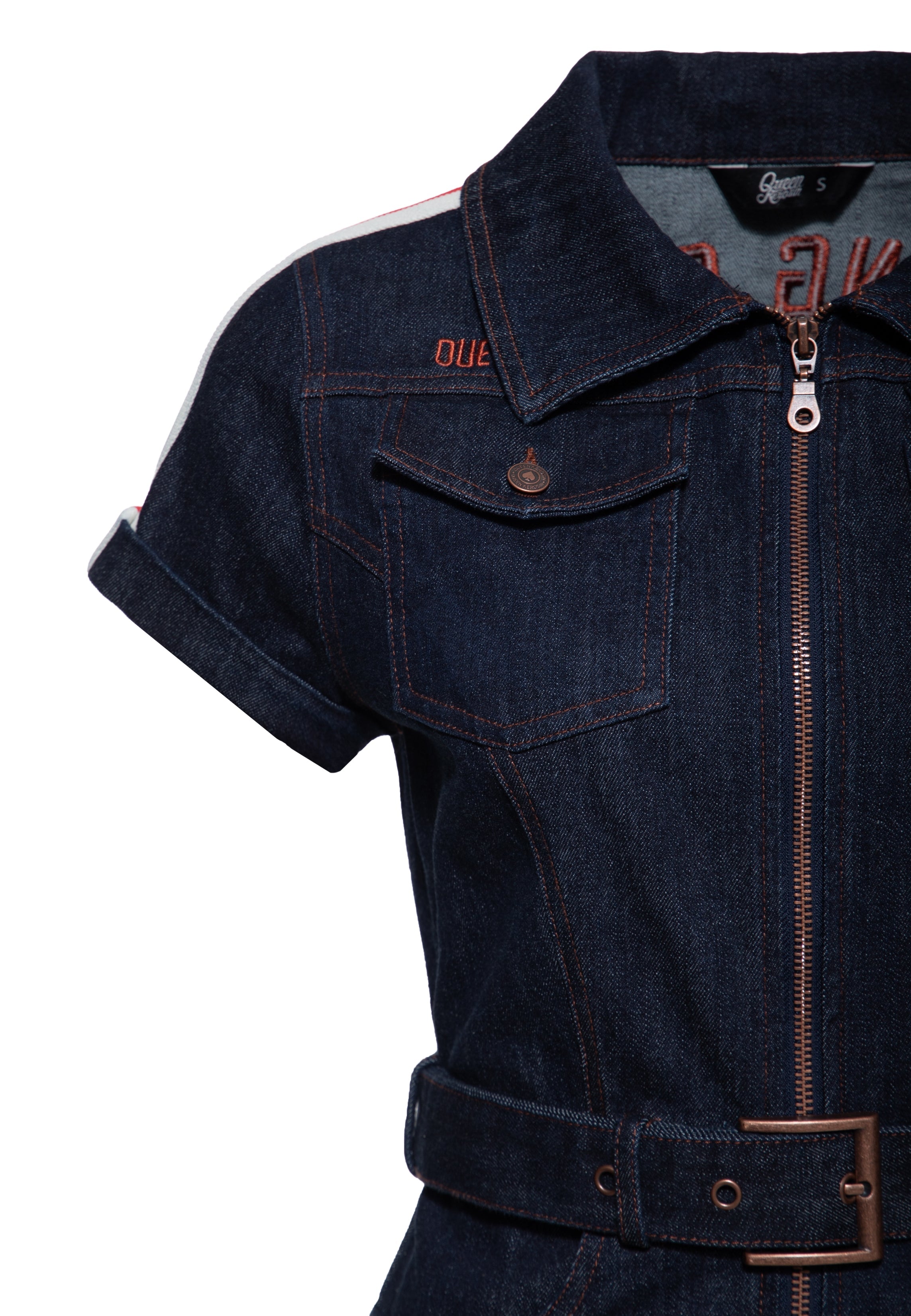 Denim Kleid 'Racing Queen' in Dunkelblau Kleider von Queen Kerosin