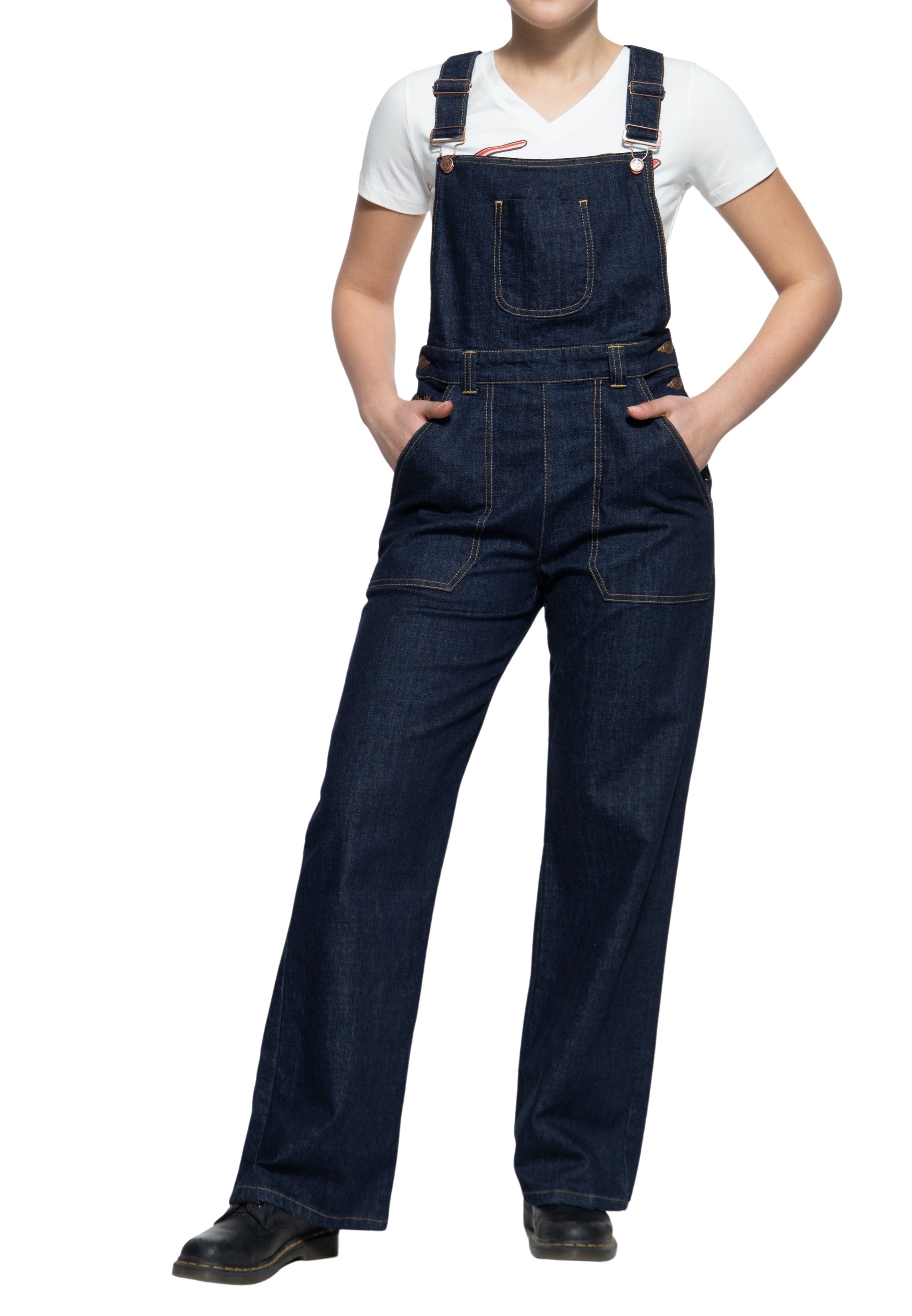 Denim Marlene Latzhose Overalls von Queen Kerosin