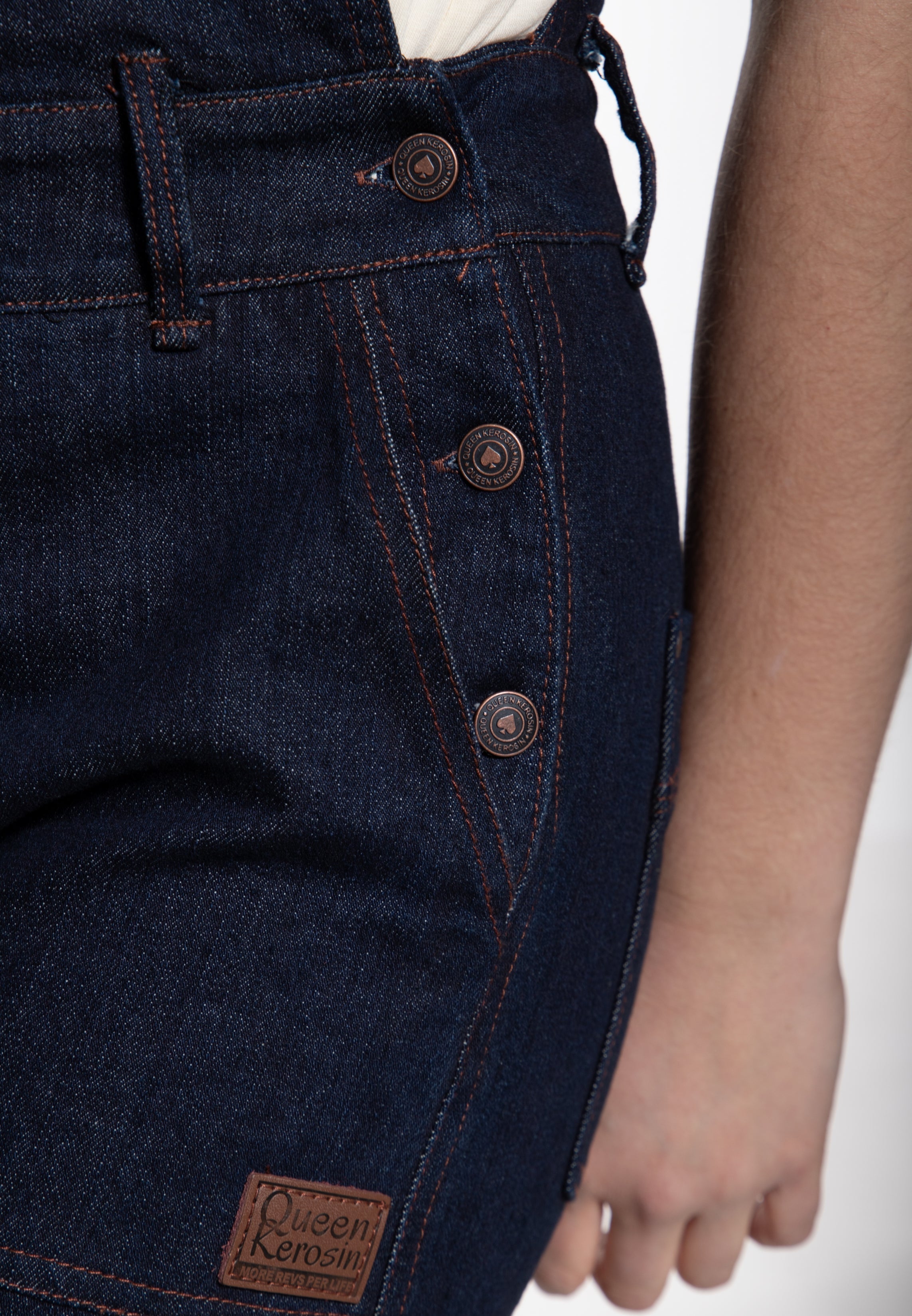Denim - Shortall 'Josie' in Denim Overalls von Queen Kerosin