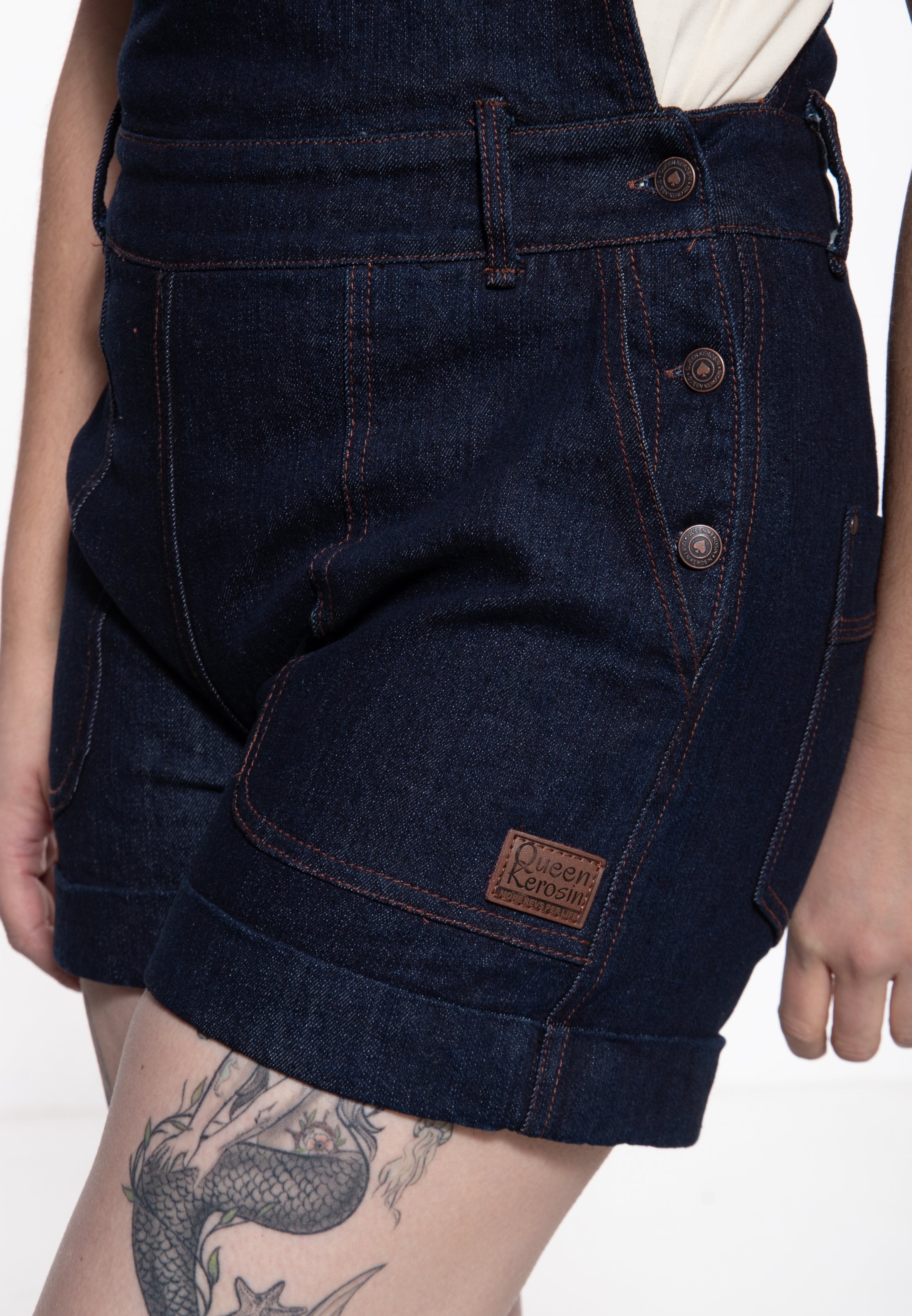 Denim - Shortall 'Josie' in Denim Overalls von Queen Kerosin