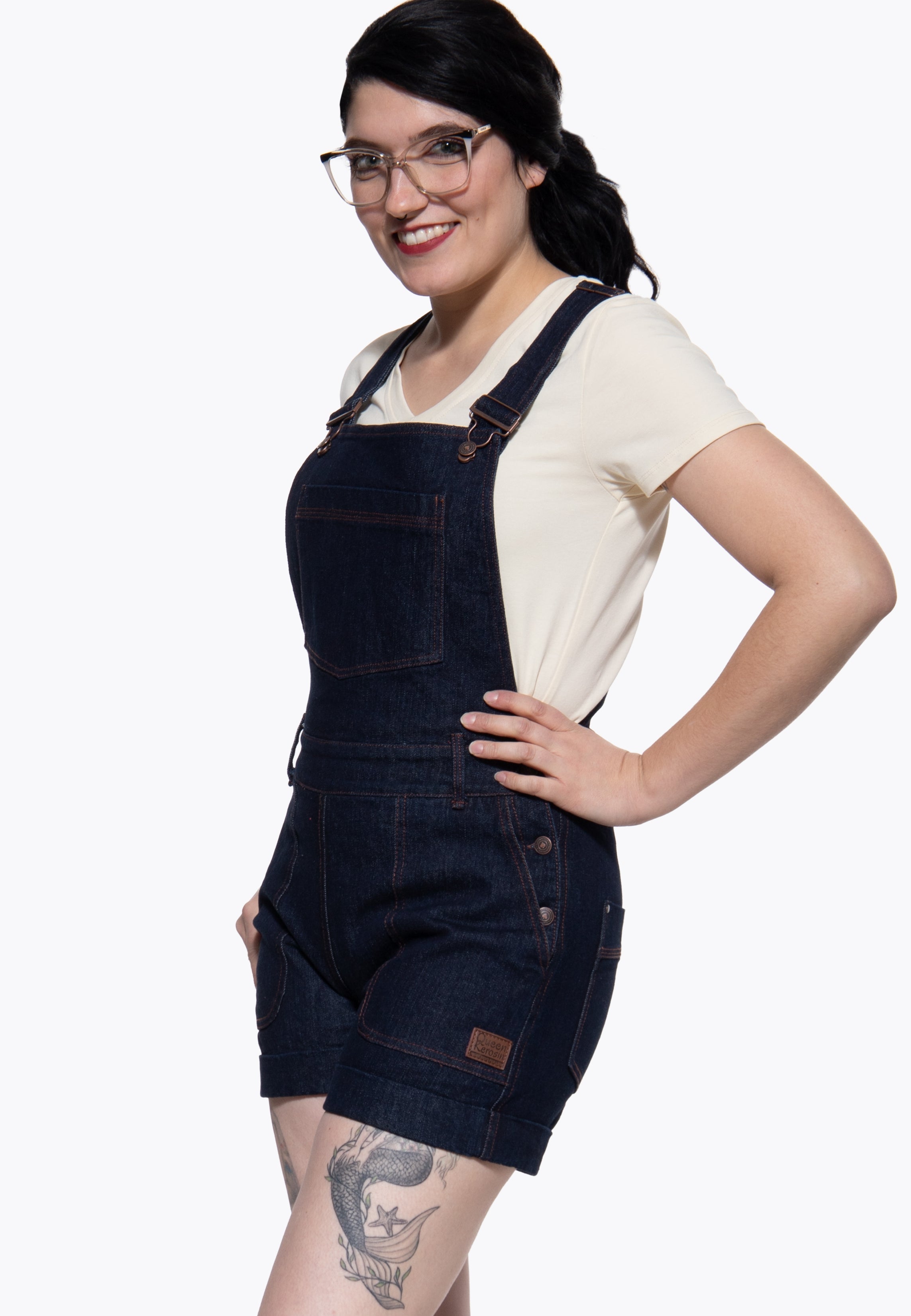 Denim - Shortall 'Josie' in Denim Overalls von Queen Kerosin
