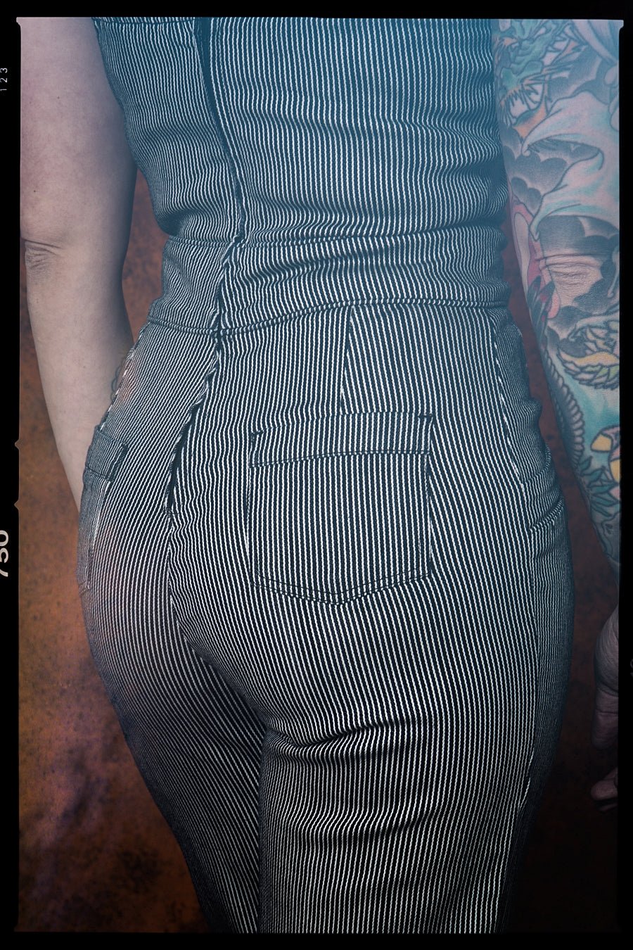 Queen Kerosin - Dungaree Jeans Jumpsuit im Vintage Look