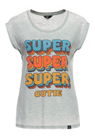 Queen Kerosin - Enzym Wash T - Shirt «Super Cutie»