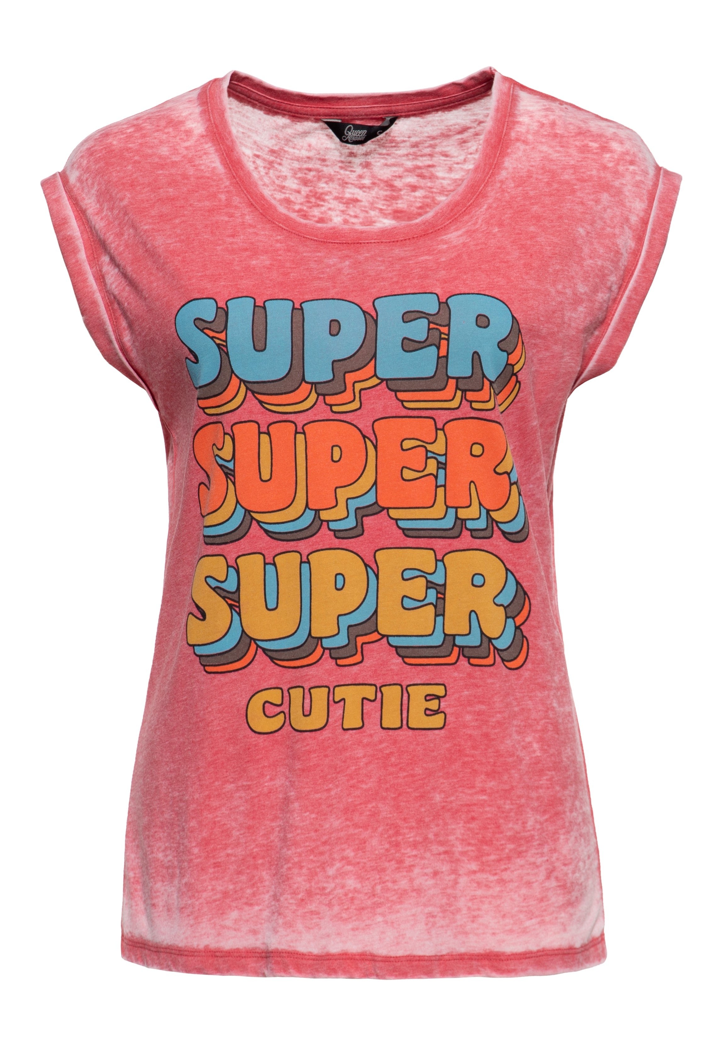 Queen Kerosin - Enzym Wash T - Shirt «Super Cutie»