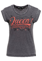 Enzyme Washed T-Shirt «Queen's Speedway Garage» T-Shirts von Queen Kerosin