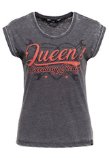 Enzyme Washed T-Shirt «Queen's Speedway Garage» T-Shirts von Queen Kerosin