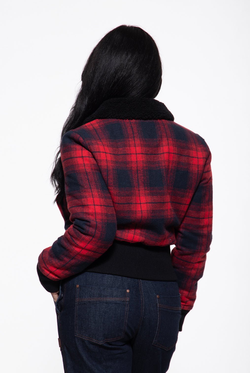 Flanelljacke in Rot – Blousonjacken von Queen Kerosin - Ansicht 3