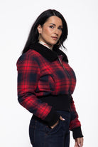 Flanelljacke in Rot – Blousonjacken von Queen Kerosin - Ansicht 5