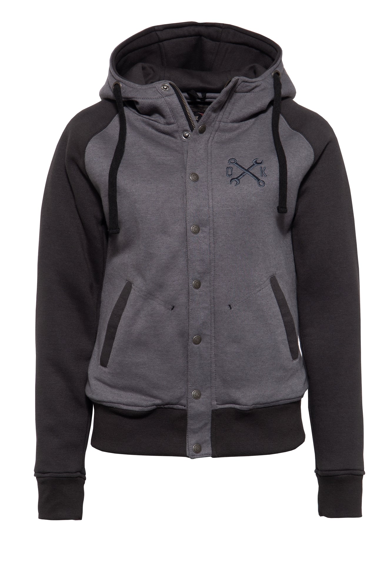 Queen Kerosin - Funktions - Hoodie - Jacket im College - Style «Motor Queen»