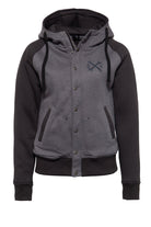 Queen Kerosin - Funktions - Hoodie - Jacket im College - Style «Motor Queen»