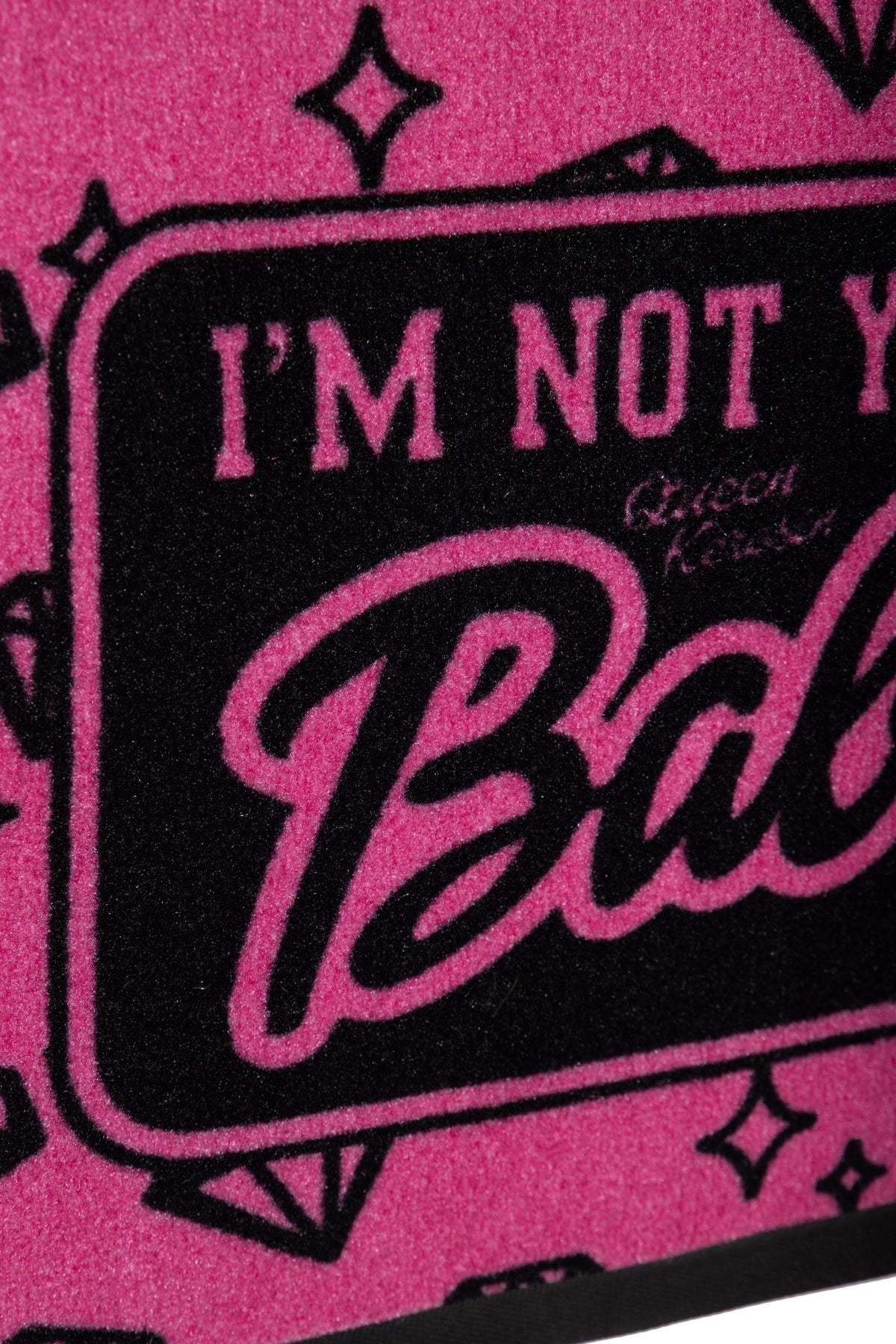 Fußmatte 'I'm not your Babe' in Pink – Fußmatte von Queen Kerosin - Ansicht 3