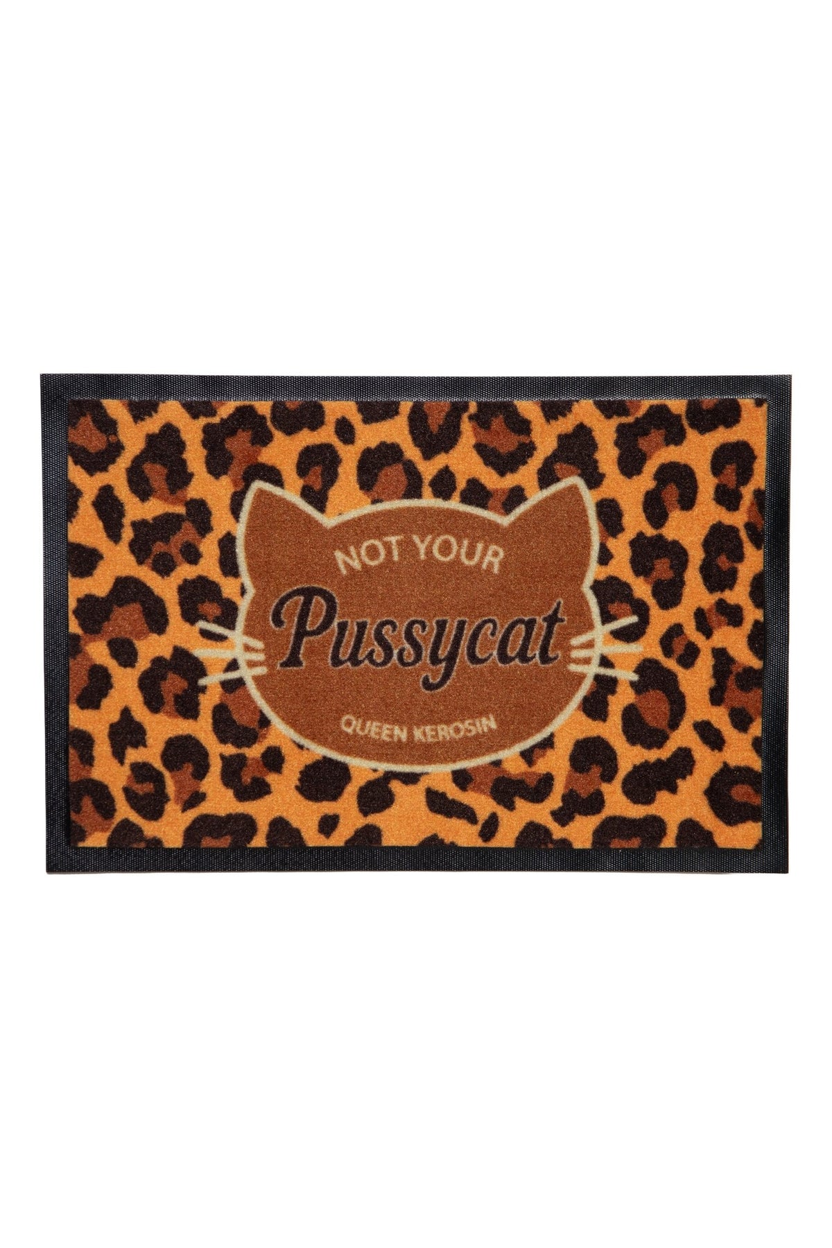 Fußmatte 'Not Your Pussycat' in Leo – Fußmatte von Queen Kerosin - Ansicht 1