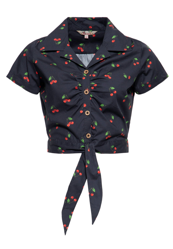 Queen Kerosin Hawaiibluse «Cherry»