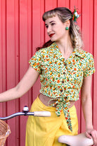 HawaiIbluse 'Citrus Cocktails' in Gelb Blusen von Queen Kerosin