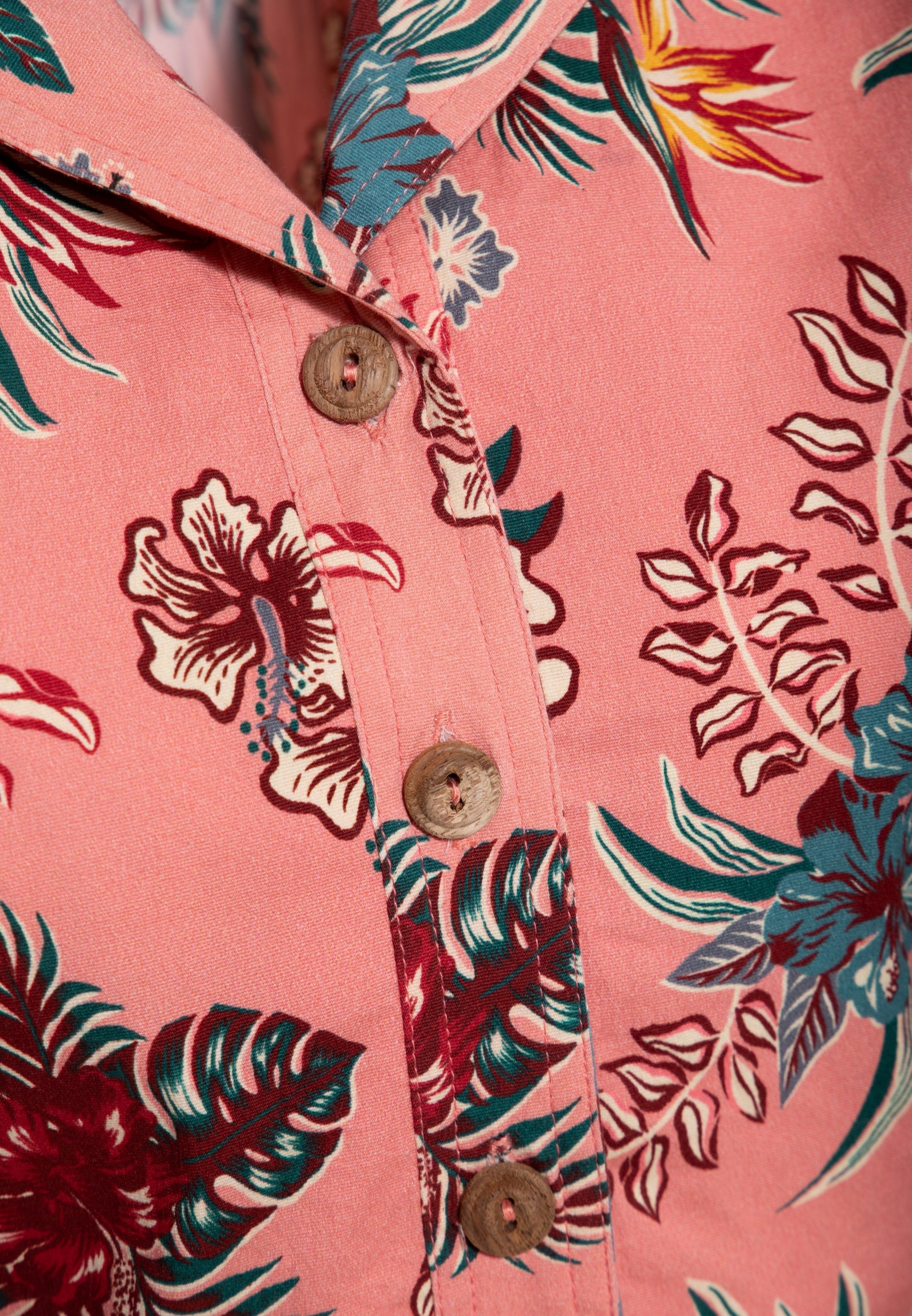 Hawaiibluse 'Hibiscus' in Rosa Hemdblusen von Queen Kerosin
