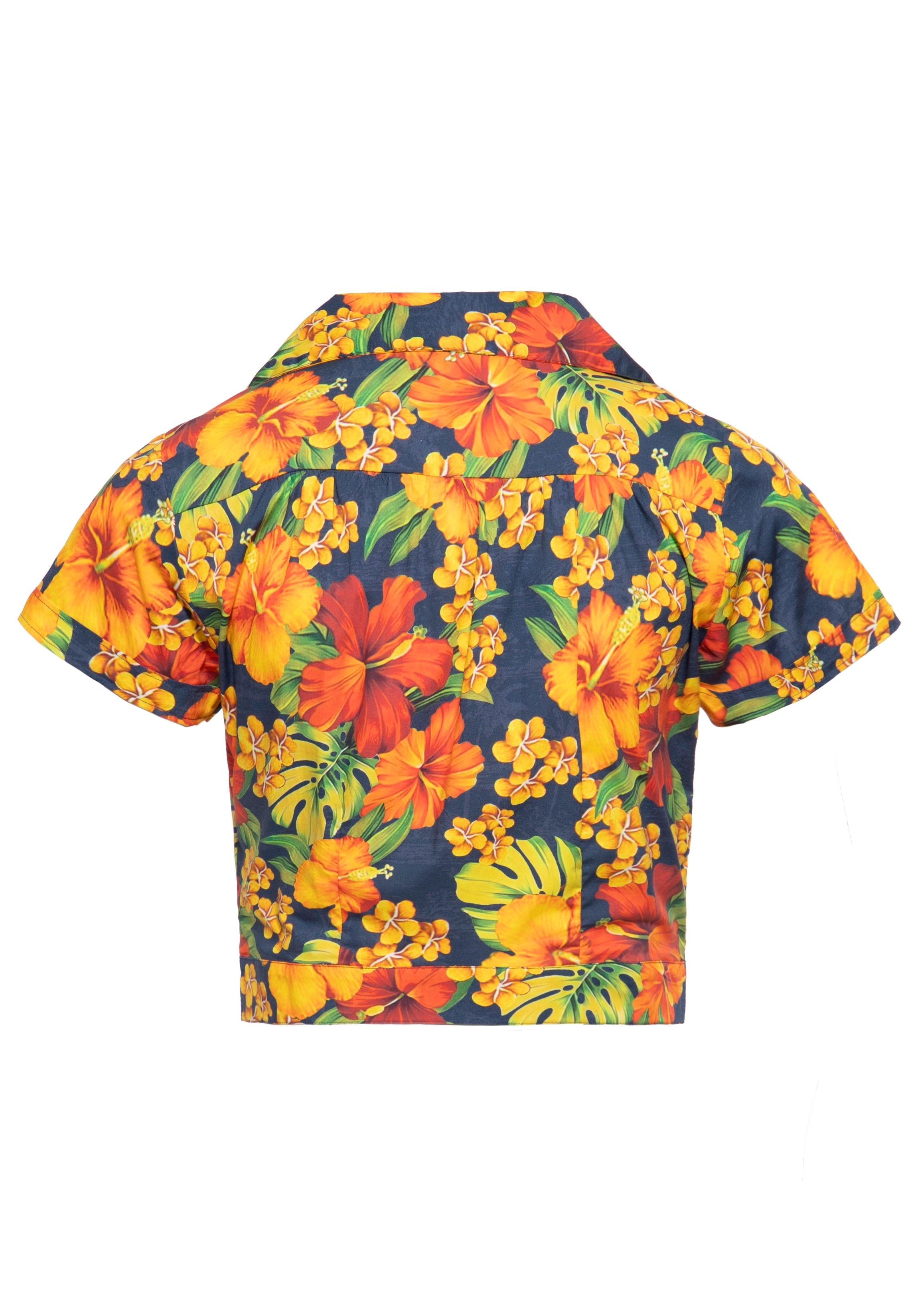 Queen Kerosin - Hawaiibluse «Hibiskus»