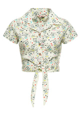 Hawaiibluse «Retro Cats» Hemdblusen von Queen Kerosin