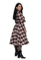 Hemdblusenkleid 'Jayne' in Dunkelbraun – Kleider von Queen Kerosin - Ansicht 9