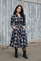 Hemdblusenkleid 'Jayne' in Marine – Kleider von Queen Kerosin - Ansicht 8