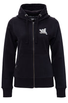 Queen Kerosin - Hoodie Jacke mit Stickereien und Kängurutasche