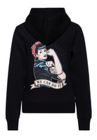 Hoodie 'We Can Do it' in Schwarz Kapuzenpullover von Queen Kerosin