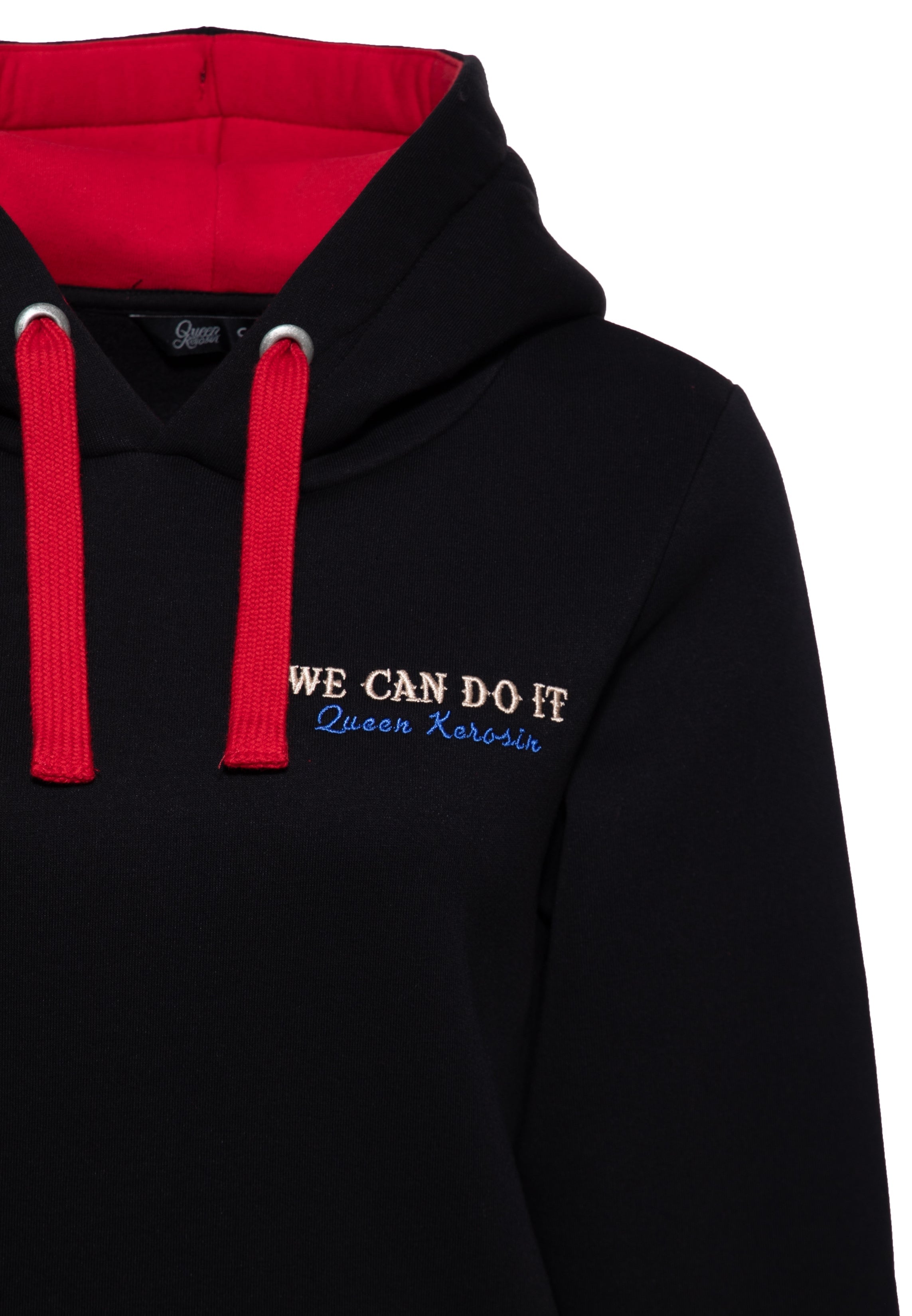 Hoodie 'We Can Do it' in Schwarz Kapuzenpullover von Queen Kerosin