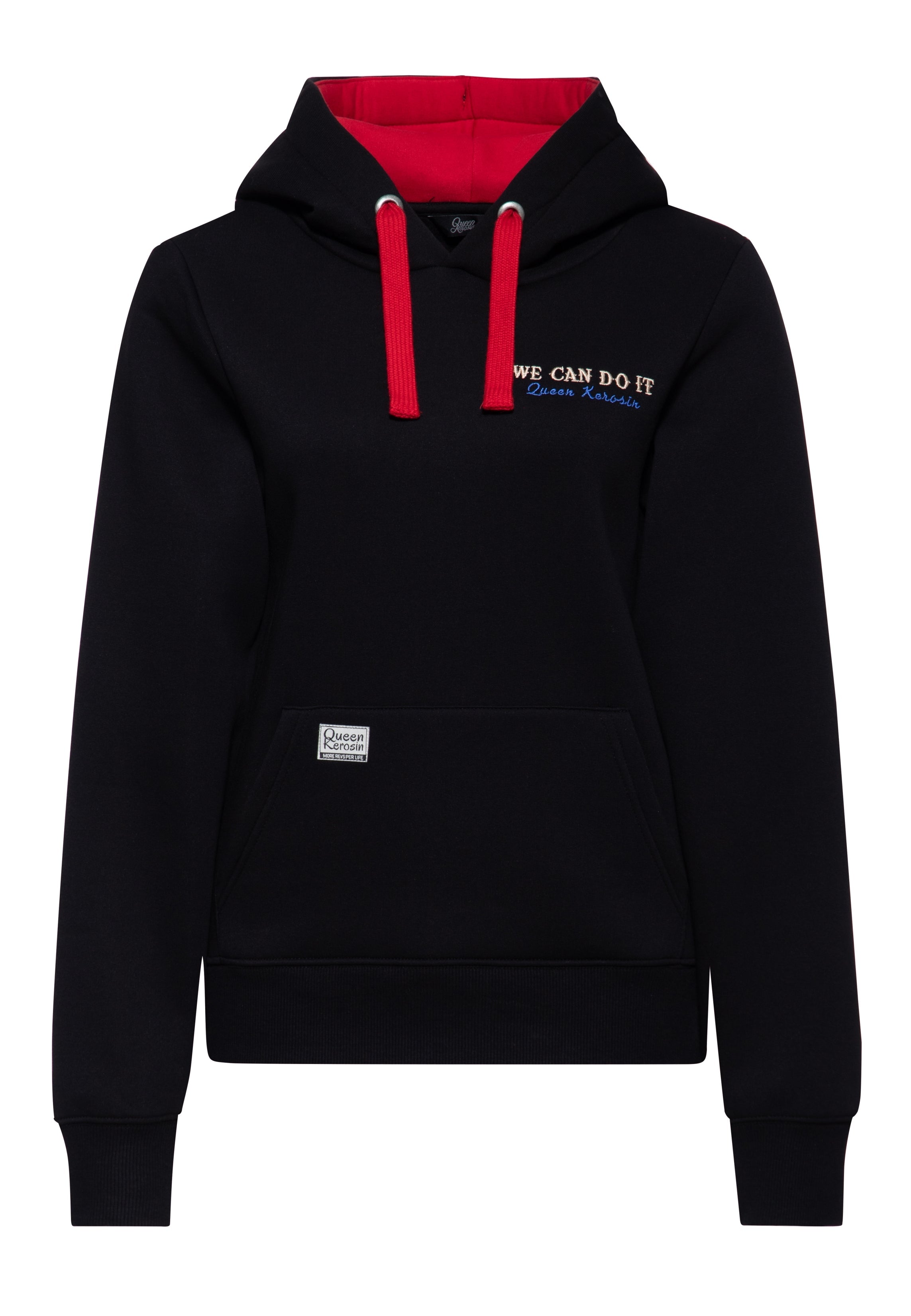 Hoodie 'We Can Do it' in Schwarz Kapuzenpullover von Queen Kerosin