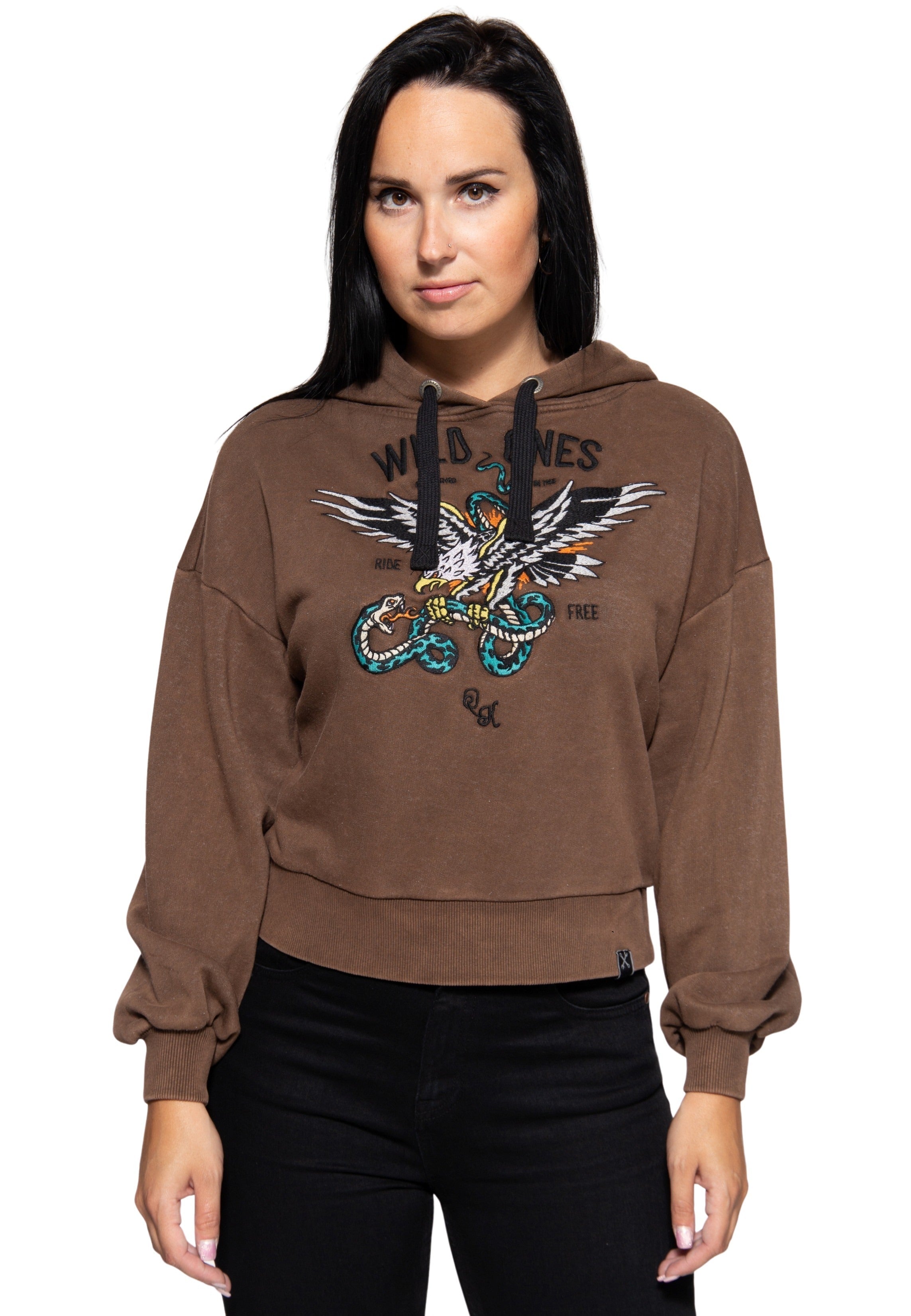 Hoodie «Wild Ones Ride Free» Kapuzenpullover von Queen Kerosin