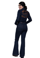 Jumpsuit 'Bakersfield' in Dunkelblau – Jumpsuits von Queen Kerosin - Ansicht 10