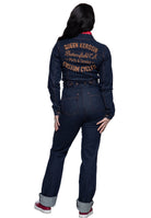 Jumpsuit 'Bakersfield' in Dunkelblau – Jumpsuits von Queen Kerosin - Ansicht 4