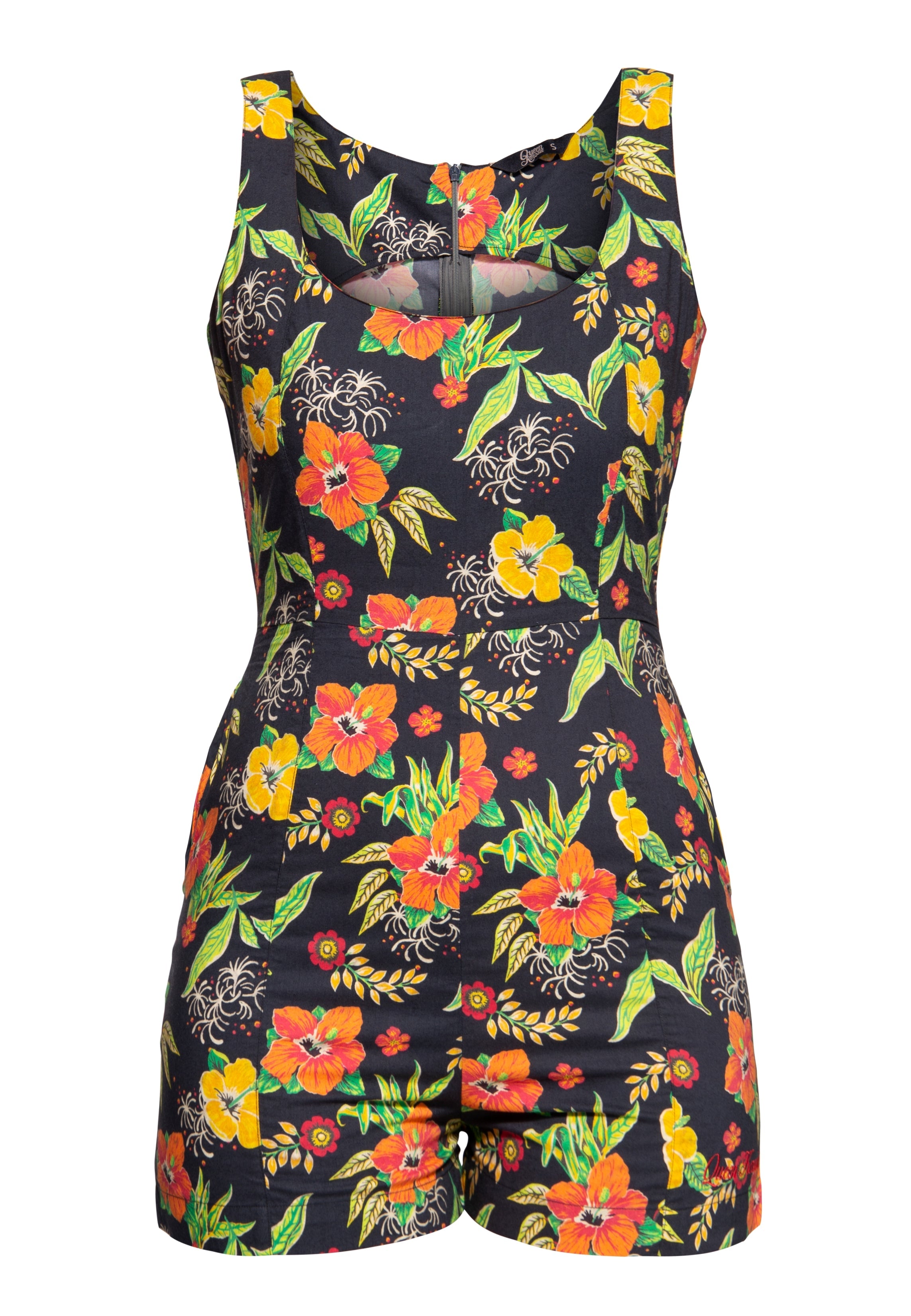Jumpsuit «Hibiskus Black» Jumpsuits von Queen Kerosin