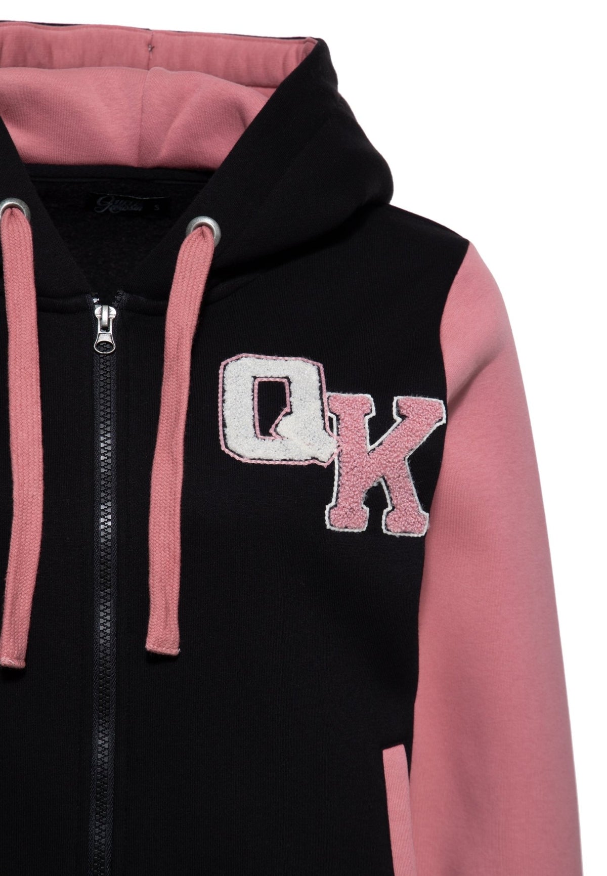 Kapuzensweatjacke 'Not your Babe' in Schwarz – Sweatjacken von Queen Kerosin - Ansicht 3