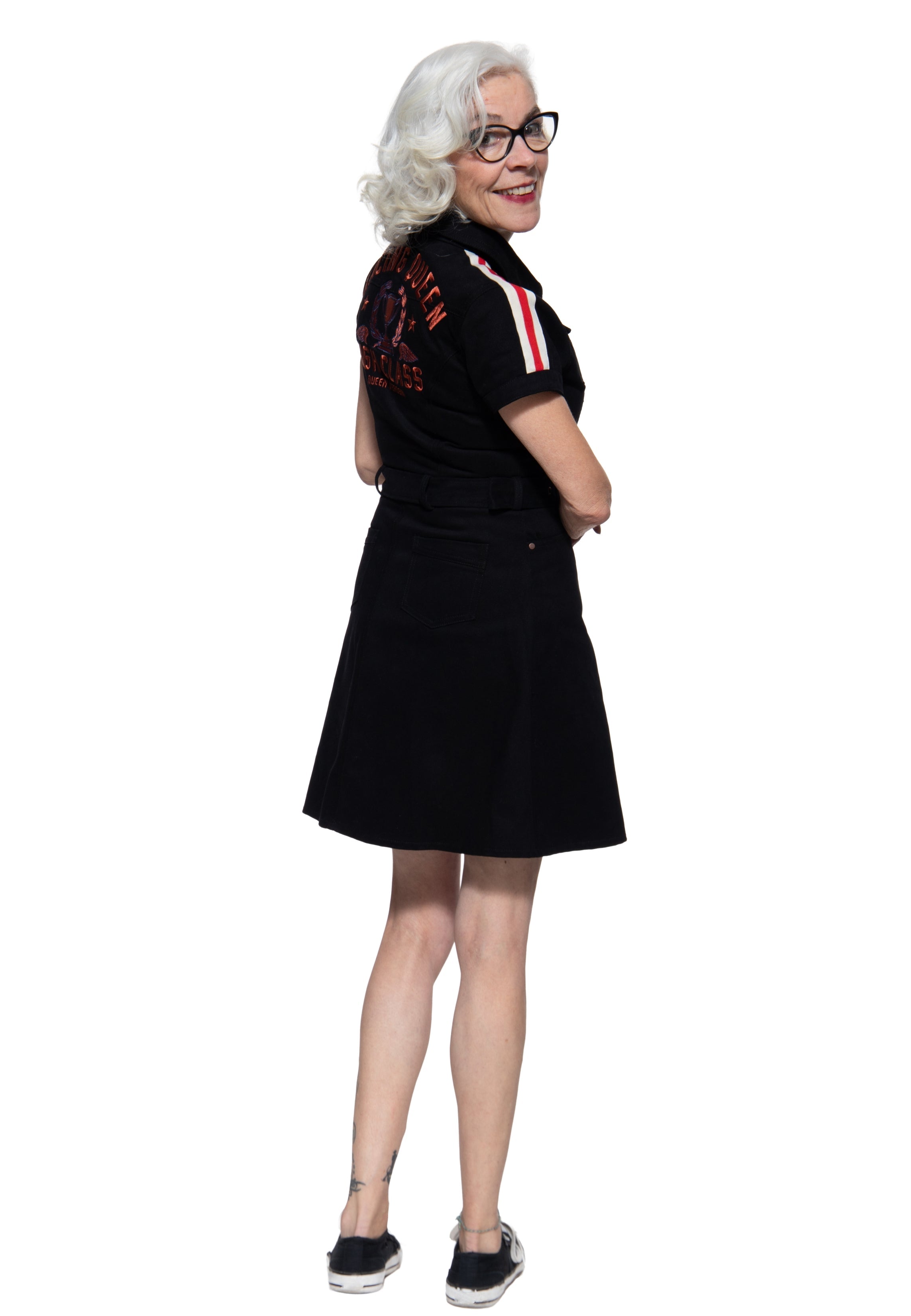 Kleid 'Racing Queen' in Schwarz Kleider von Queen Kerosin