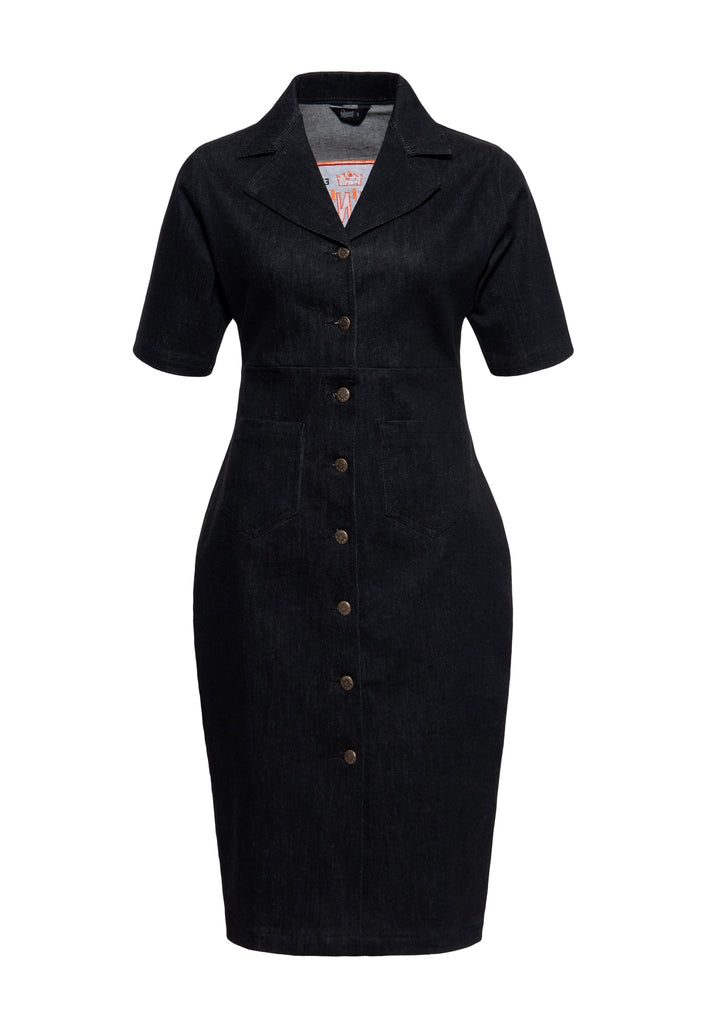 Queen Kerosin Denim Etuikleid «Rebel Queens»