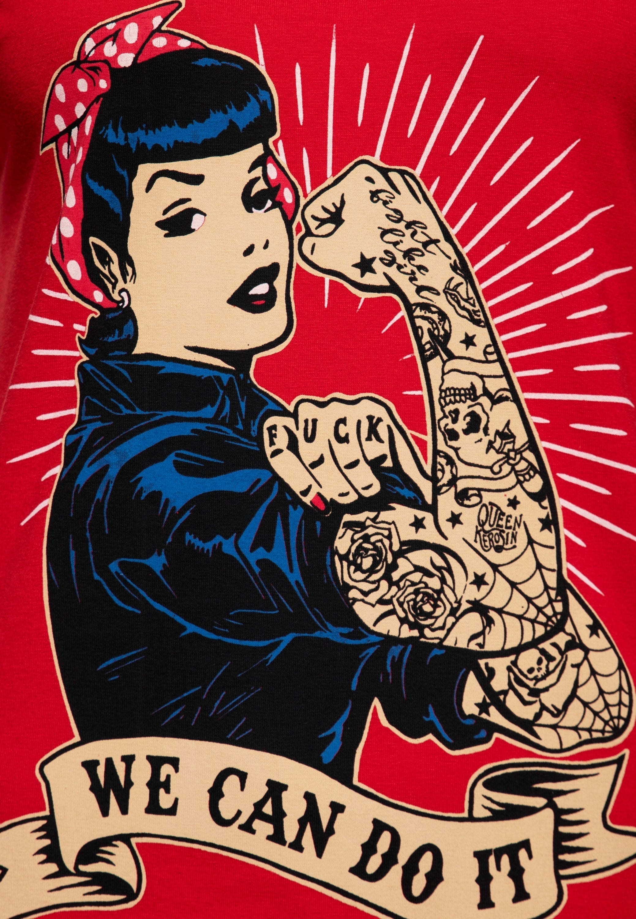 Kurzarmshirt «We can do it - Inked» T-Shirts von Queen Kerosin