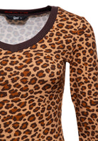 Langarmshirt 'Hear Me Roar' in Camelfarben – Langarmshirts von Queen Kerosin - Ansicht 3