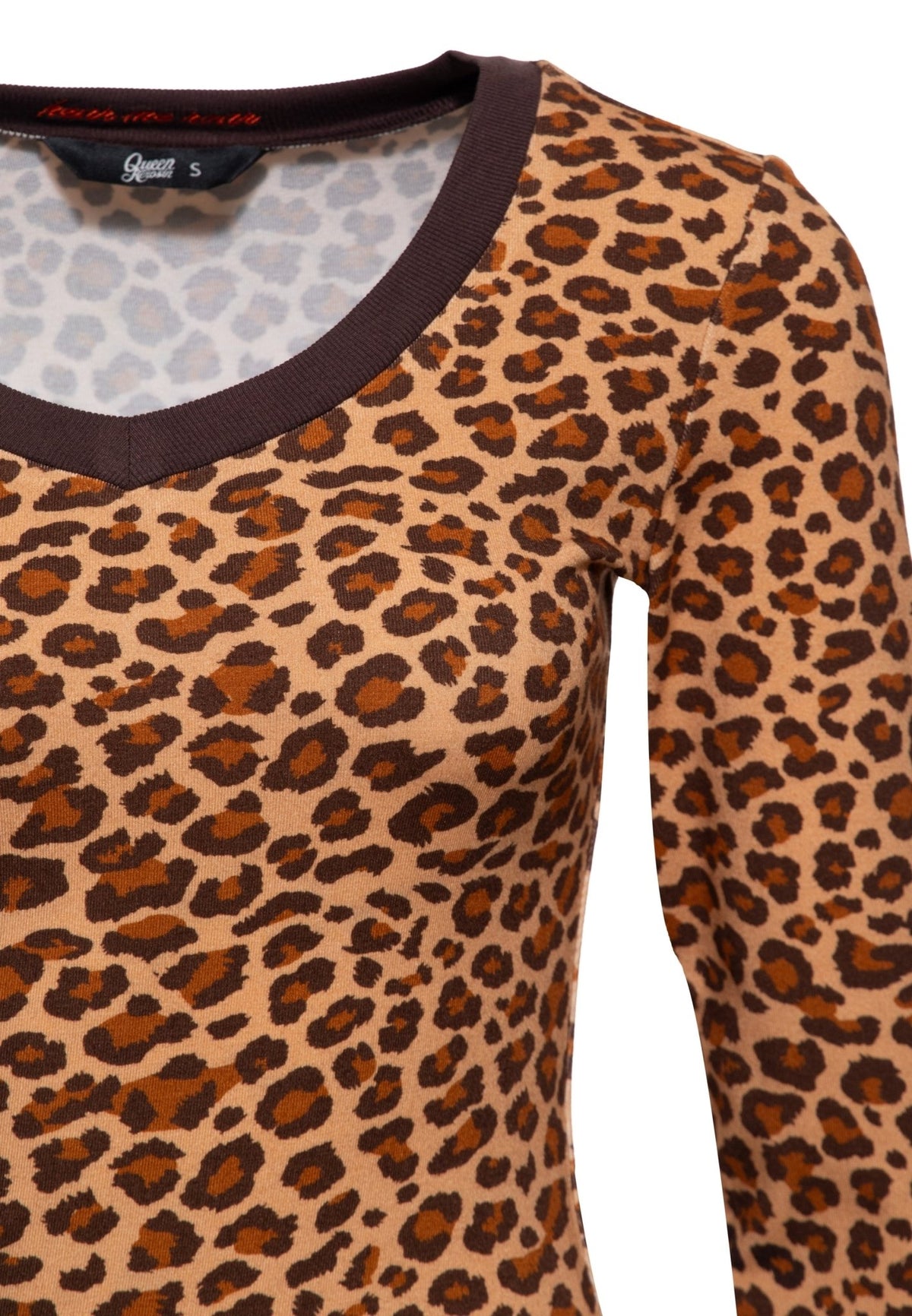 Langarmshirt 'Hear Me Roar' in Camelfarben – Langarmshirts von Queen Kerosin - Ansicht 3