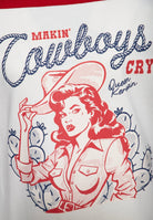 Langarmshirt 'Makin' Cowboys Cry' in Naturweiß – Langarmshirts von Queen Kerosin - Ansicht 4