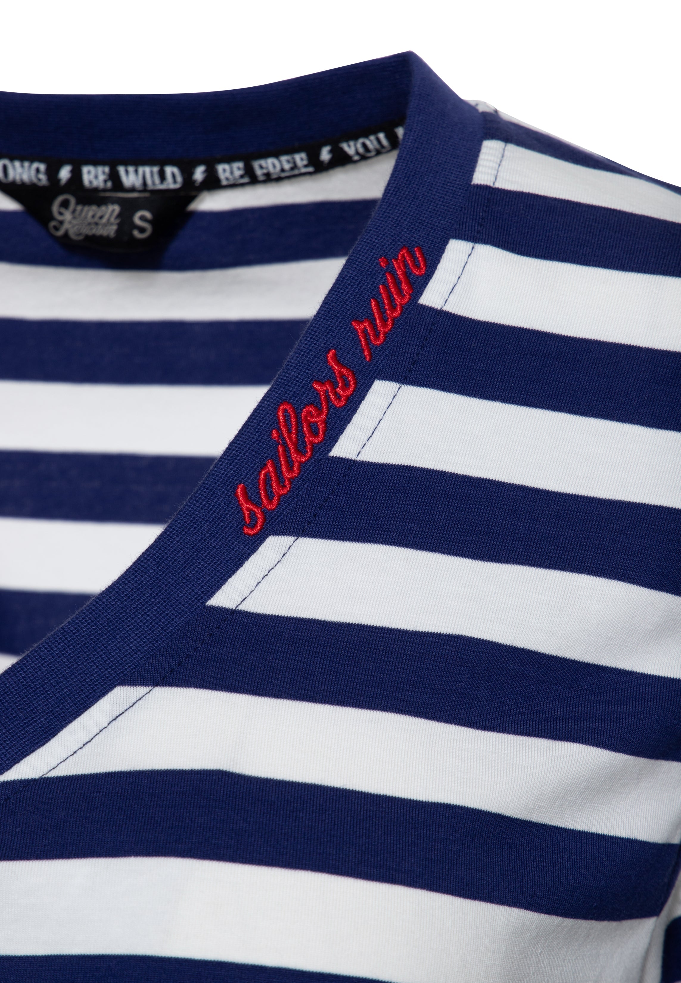 Langarmshirt 'Sailor’s Ruin' in Navy Langarmshirts von Queen Kerosin