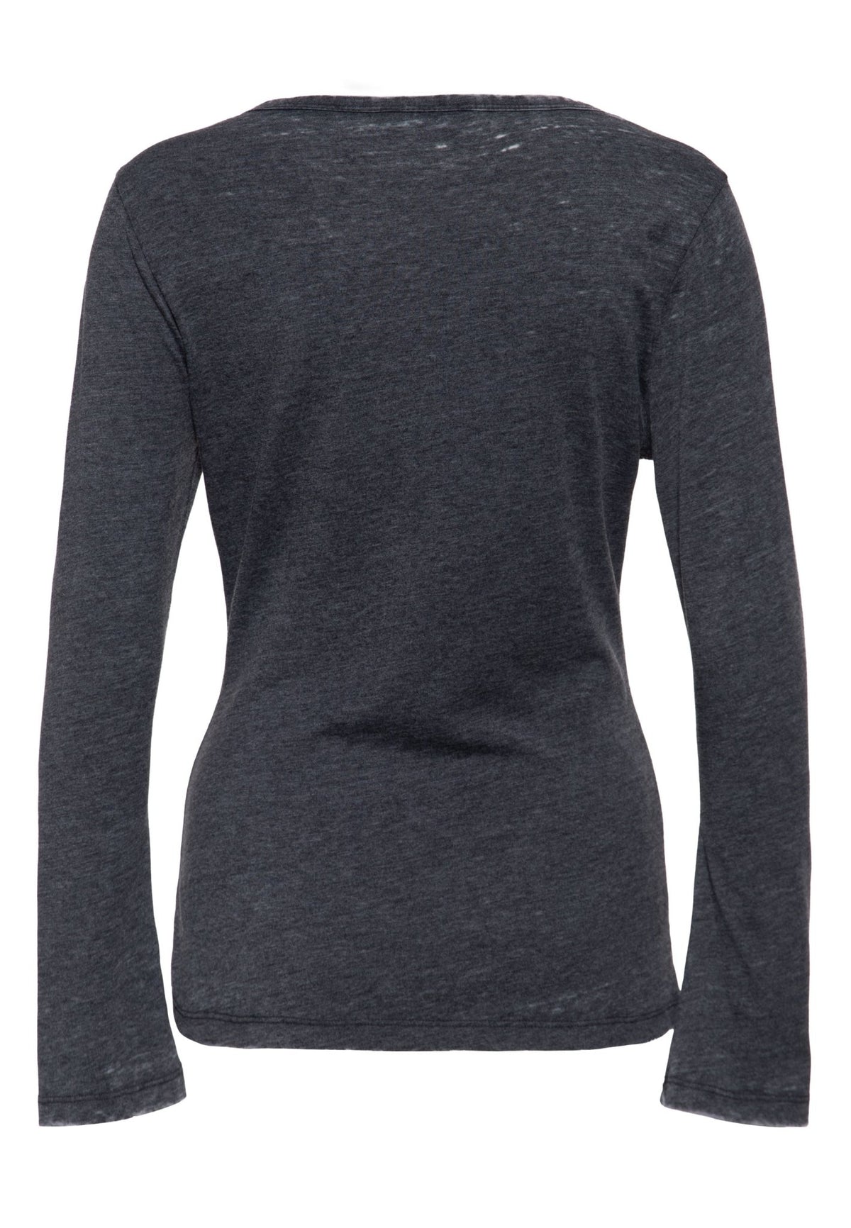 Langarmshirt 'Wild & Free' in Anthrazit – Langarmshirts von Queen Kerosin - Ansicht 2