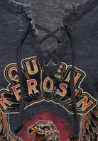 Langarmshirt 'Wild & Free' in Anthrazit – Langarmshirts von Queen Kerosin - Ansicht 3